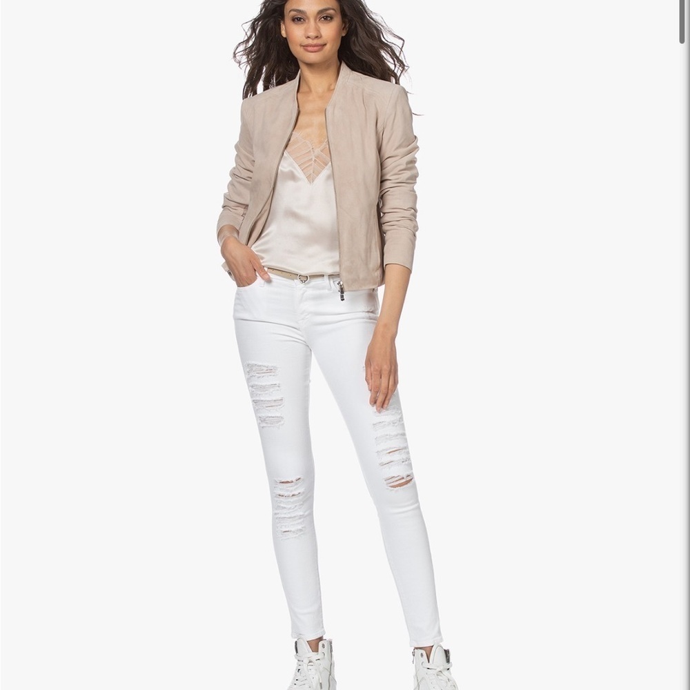 Frame Skinny Jeans White Size 30